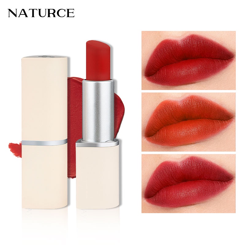 NATURCE đẹp Son Kem Lì son môi Lipstick Matte Son thỏi lì siêu dưỡng môi trang điểm không dễ phai màu 3.8g thấm nước