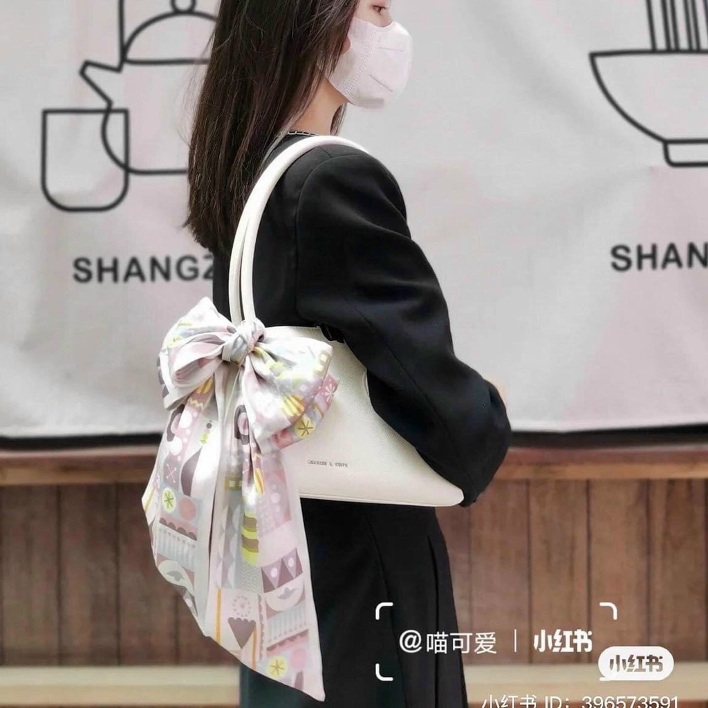 túi kẹp nách nữ kèm khăn lụa ck2-20270883 size 29cm đủ màu