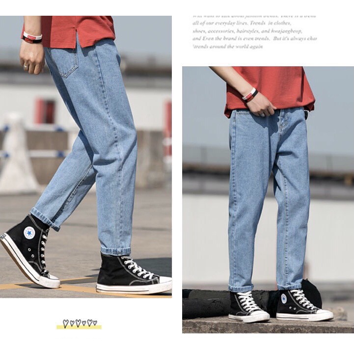 Quần jean baggy nam rách trắng đen 2 gối gấu ống suông rộng chất vải bò cao cấp RG01 Ullzang hàn quốc Helloyou 2022 | BigBuy360 - bigbuy360.vn