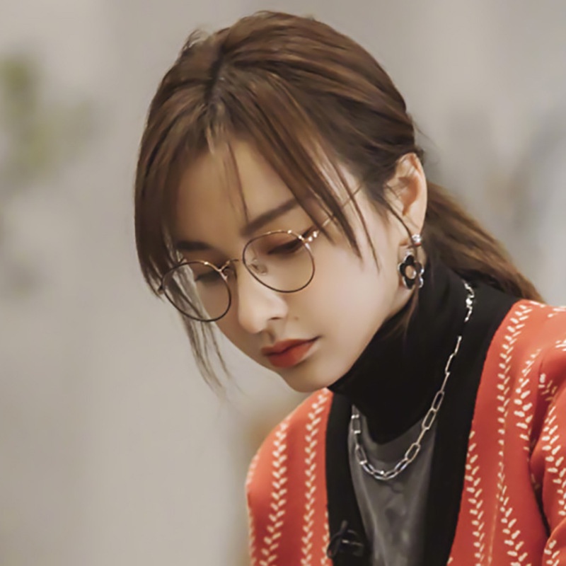 Mắt Kính Gọng Kim Loại Chống Tia Bức Xạ Phong Cách Retro Hàn Quốc Thời Trang