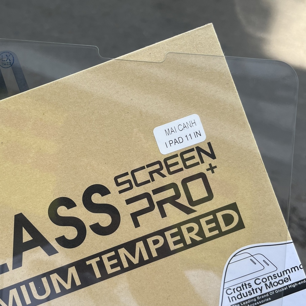 Kính cường lực mài cạnh cho IPad 10.9 2022 , IPad Pro 11 inch M1 , Air 4 , Air 5 10.9 inch, IPad Pro 12.9 inch