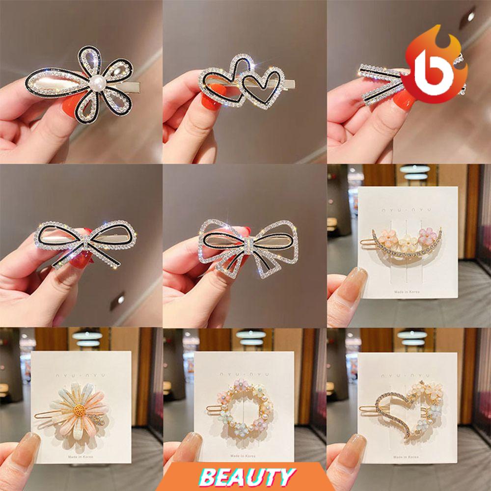 Kẹp Tóc Đính Hoa/Trái Tim Thời Trang Xinh Xắn Cho Nữ|Kẹp Tóc Nơ Ngọc Trai