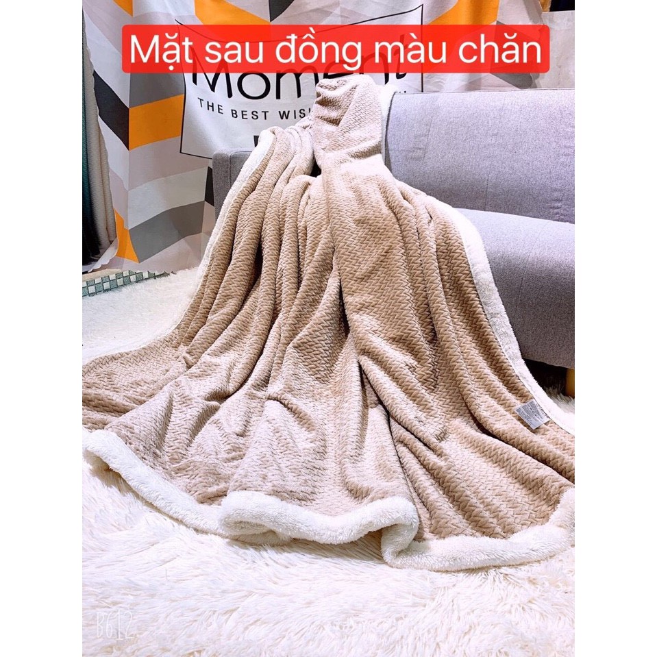 [Ảnh thật] Chăn lông thỏ 2,5kg mềm mịn kt 2mx2m3 giá rẻ