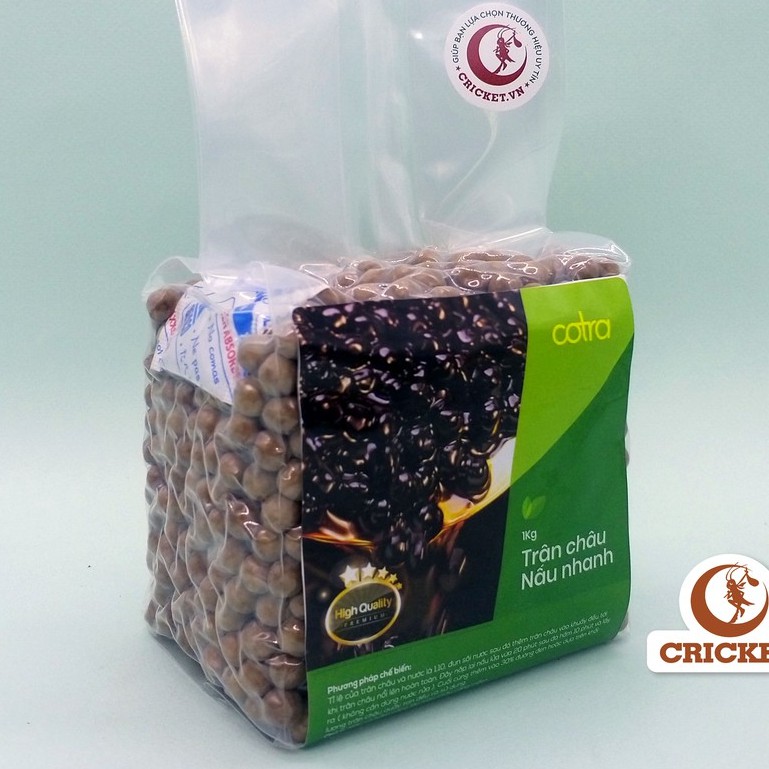 Trân Châu Đen Nấu Nhanh Cotra (Túi 1kg) Caramel, Trắng, Hoàng kim làm trà sữa trân châu đen ngon như trân châu đài loan | BigBuy360 - bigbuy360.vn