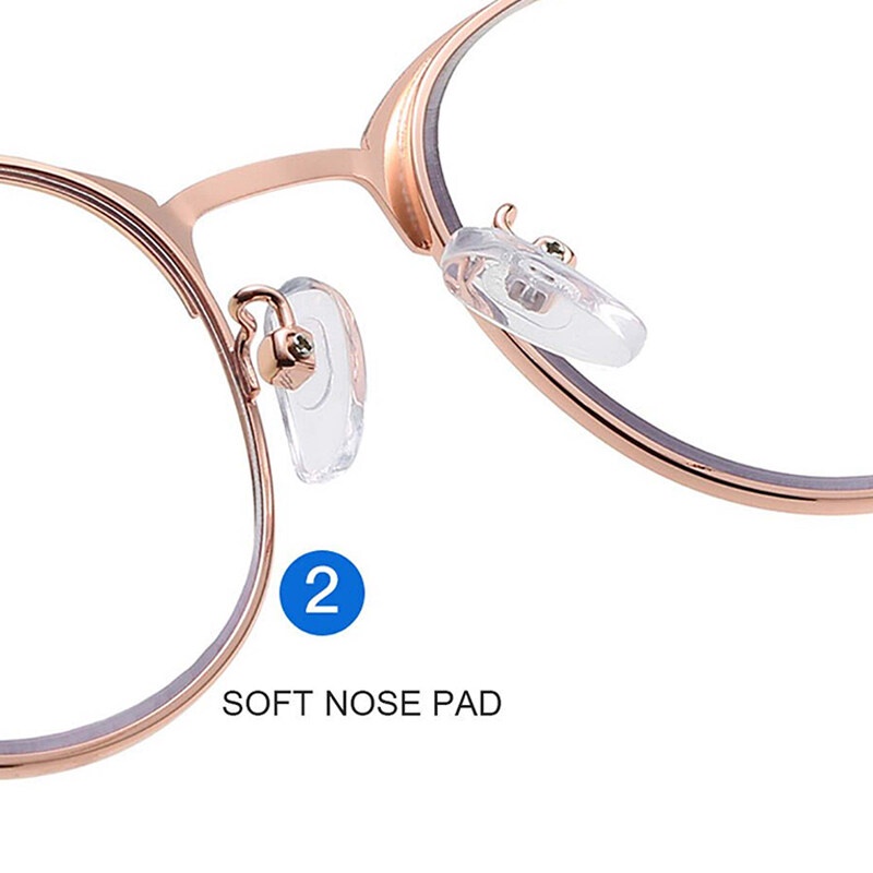 Kính Đọc Sách Gọng Tròn Màu Hồng Cổ Điển Kèm 100 Đến + 400 Độ