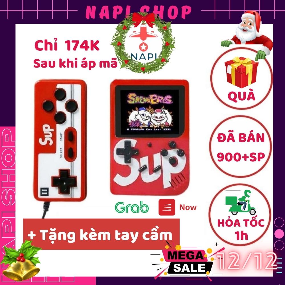 Máy chơi game cầm tay giá rẻ SUP điện tử 4 nút mini 400 in 1 plus gaming 2 người giải trí cổ điển quà tặng kèm tay cầm