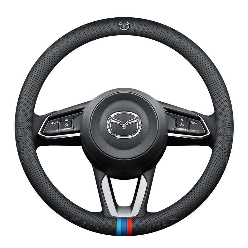 Mới Vỏ Bọc Vô Lăng Xe Hơi Bằng Da Thấm Hút Mồ Hôi Cho mazda 2 3 5 6 8 axela bt-50 cx5 cx7 cx3 cx9 cx30 2022