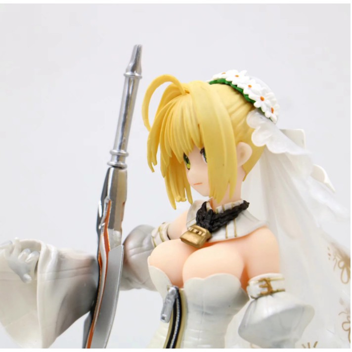 Mô hình Figure Nữ Fate / Grand Order váy cưới Hanayome SABER2 25cm