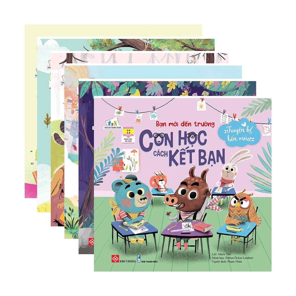 Sách thiếu nhi - Truyện kể bốn mùa - Combo 6 cuốn dành cho bé từ 2 đến 8 tuổi