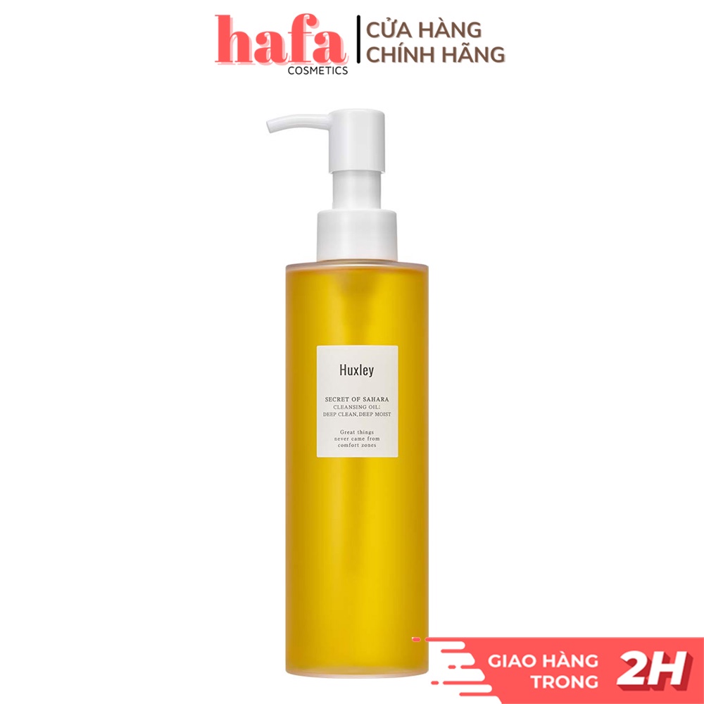 Dầu tẩy trang làm sạch sâu, dưỡng ẩm da Huxley Cleansing Oil; Deep Clean, Deep Moist 200ml