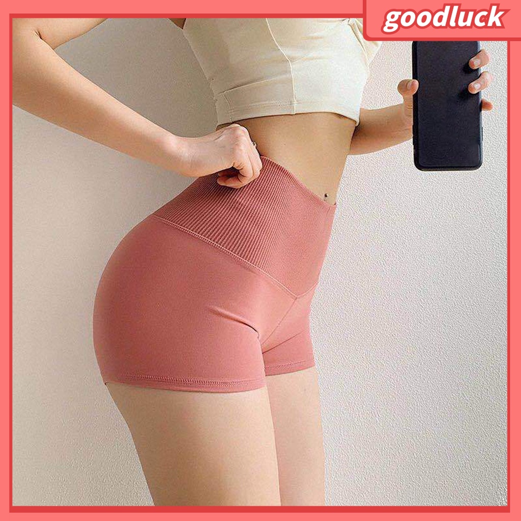 |Golck| Quần Short Thể Thao Lưng Cao Ôm Dáng Co Giãn Thoáng Khí Chống Dầu Mỡ Nâng Mông Siêu Co Giãn Tốt Thích Hợp Tập Yoga / Thể Hình Cho Nữ