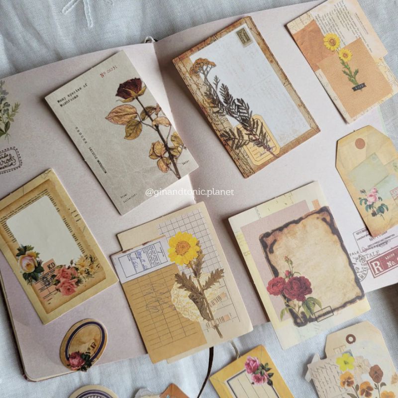 Set 15 sticker Handwritten Letter phong cách cổ điển dùng trang trí bullet journal - ginandtonic