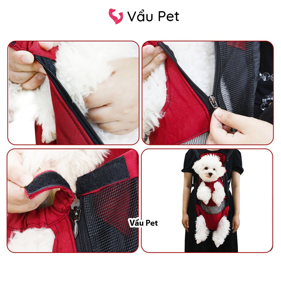 Địu chó mèo, thú cưng - Địu vải cho chó, mèo, thú cưng Vẩu Pet Shop