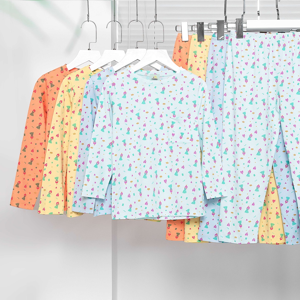 BỘ ĐỒ THUN 100% COTTON CAO CẤP TAY DÀI BÉ GÁI