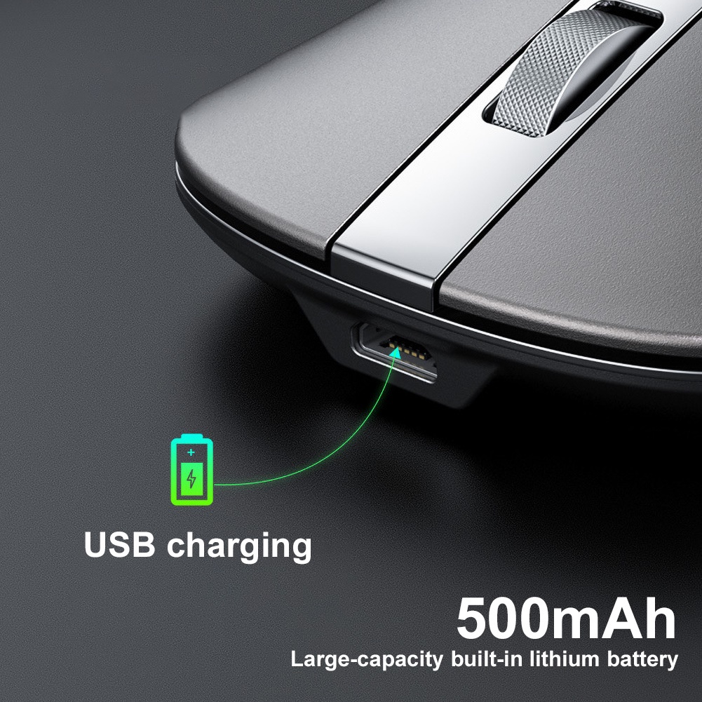 Chuột Chơi Game Không Dây Bluetooth Hợp Kim Nhôm Xm10 Có Thể Sạc Lại Cho Laptop