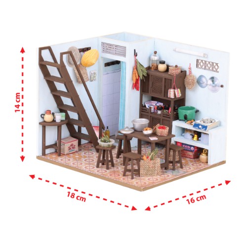 Mô Hình Nhà Sài Gòn Xưa - Thế Giới Tí Hon - Bếp Của Mẹ - TX02
