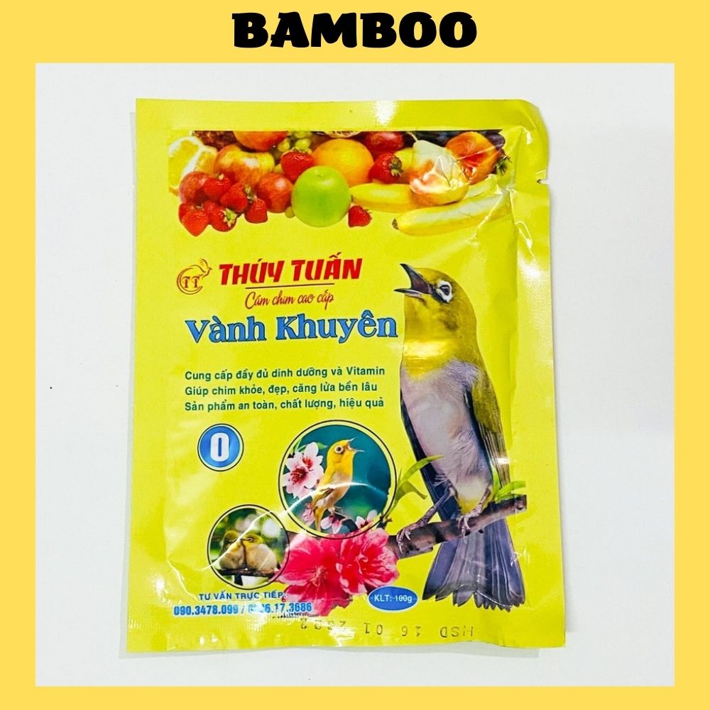 Cám chim vành khuyên Thúy Tuấn số 0 cao cấp 100 - 200 gram - Phụ kiện Bamboo