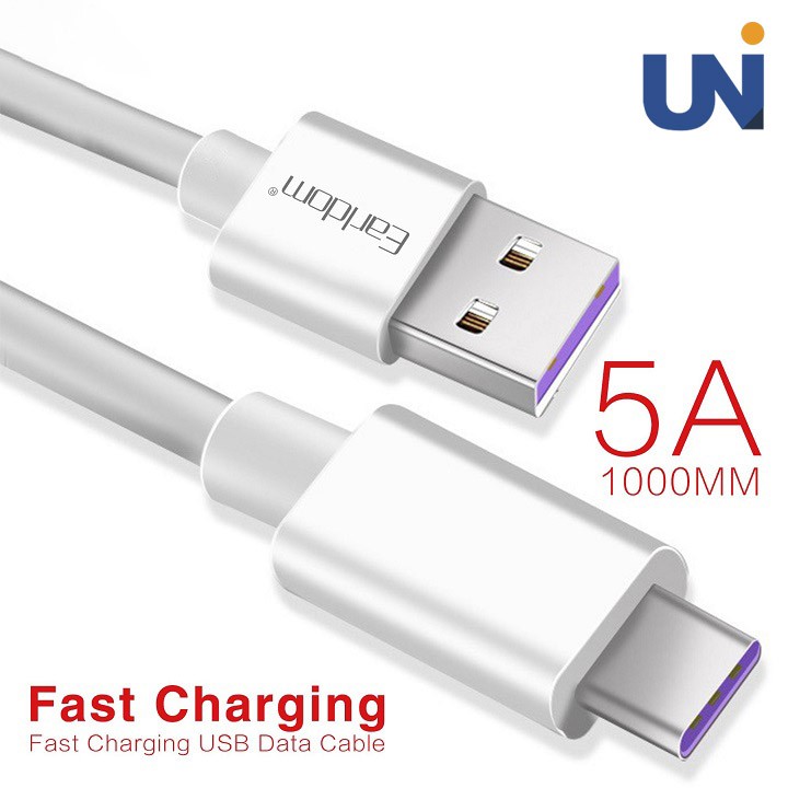 Cáp Sạc Nhanh 5A Earldom 1M EC-080 Đầu Micro Usb, Type C, Lightning Cho Điện Thoại Iphone, Samsung, Xiaomi