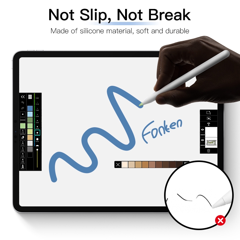 Bộ 8 đầu bọc bảo vệ ngòi bút cảm ứng Apple Pencil 1/2 bằng chất liệu silicon | BigBuy360 - bigbuy360.vn