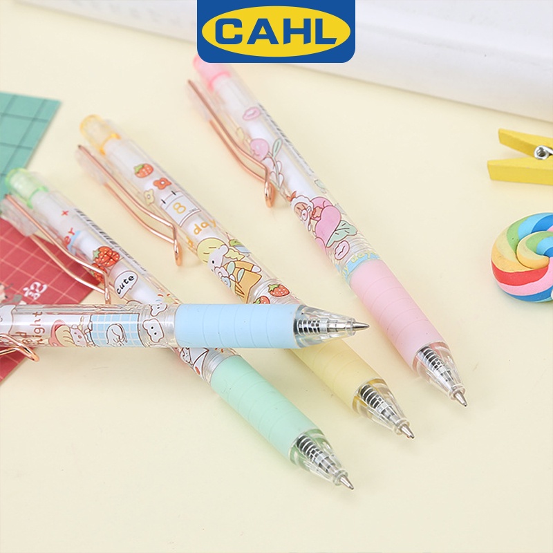 Bút Mực Gel Mực Đen Ngòi 0.5mm Họa Tiết Hoạt Hình Dễ Thương