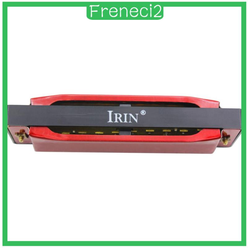 [FRENECI2] 10 Hole 20 Tone Tremolo Harmonica G Key with Portable Case &amp; Cleaning Cloth