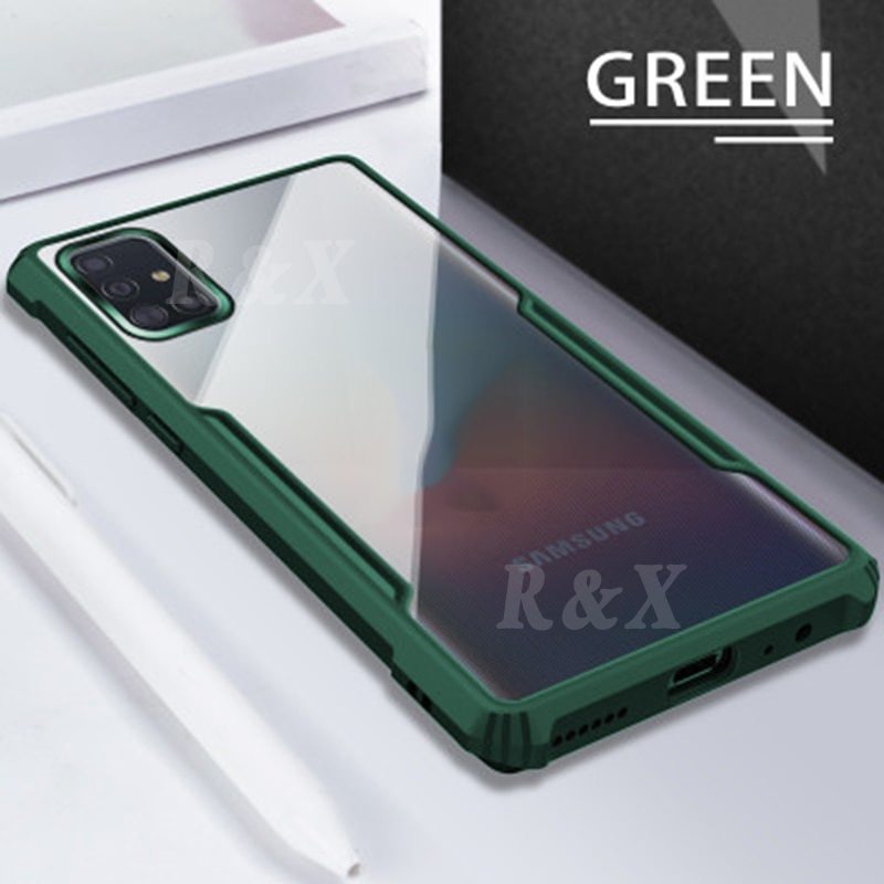 Ốp điện thoại acrylic trong suốt chống sốc cho Samsung A03S A11 A21S A31 A51 A71 A30S A50S A20S A10S J2 Prime