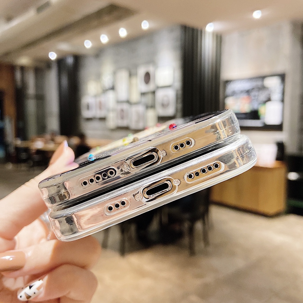 Ốp Điện Thoại Màu Laser Họa Tiết Đầu Gấu Thời Trang Chống Sốc Cho iPhone 14 / 13 / 12 / 11 / X / 8 / 7P