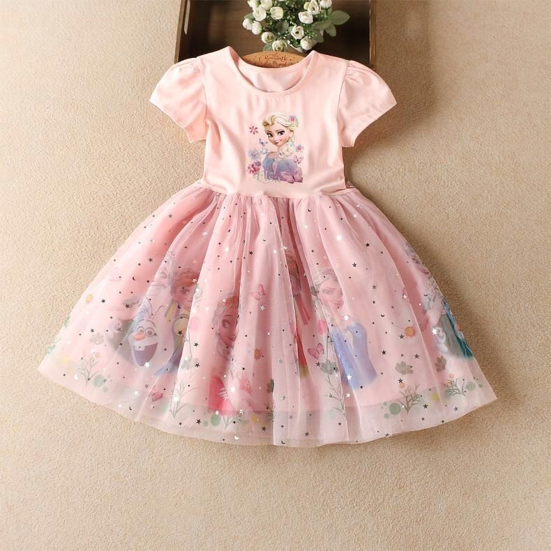 Đầm Công Chúa Cho Bé Gái - Váy Công Chúa Elsa Hàng Cotton Cao Cấp