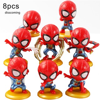 Set 8 mô hình người nhện đồ chơi trang trí đáng yêu