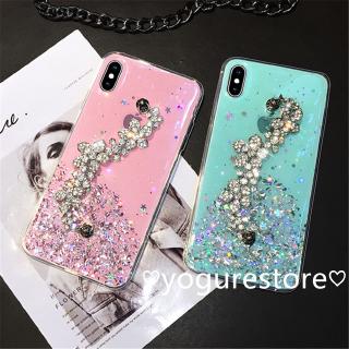 Ốp lưng kim tuyến trong có quai đeo đính đá cho điện thoại IPhone 11 Pro Max X XS XR XSMax 8 7 6 6s Plus