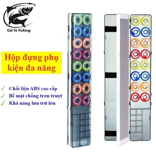 Hộp Đựng Phụ Kiện Câu Đài - Hộp đựng phao câu cá ABS đa năng kèm trục Silicon cao cấp
