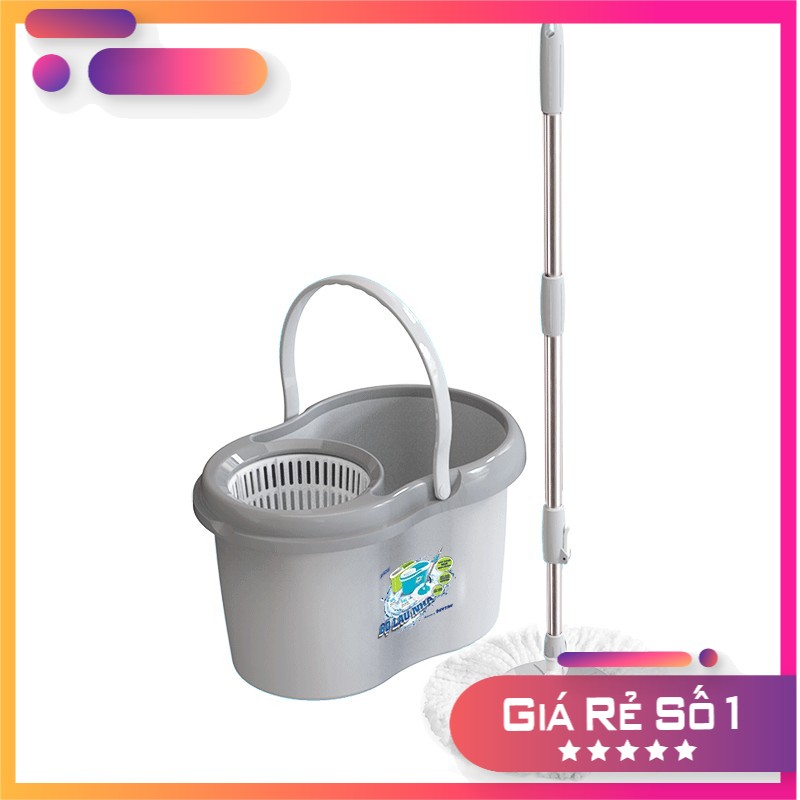 Bộ lau nhà 360 độ Duy Tân dung tích 14L lồng vắt tiện lợi chất liệu nhựa cao cấp và inox không gỉ no.339