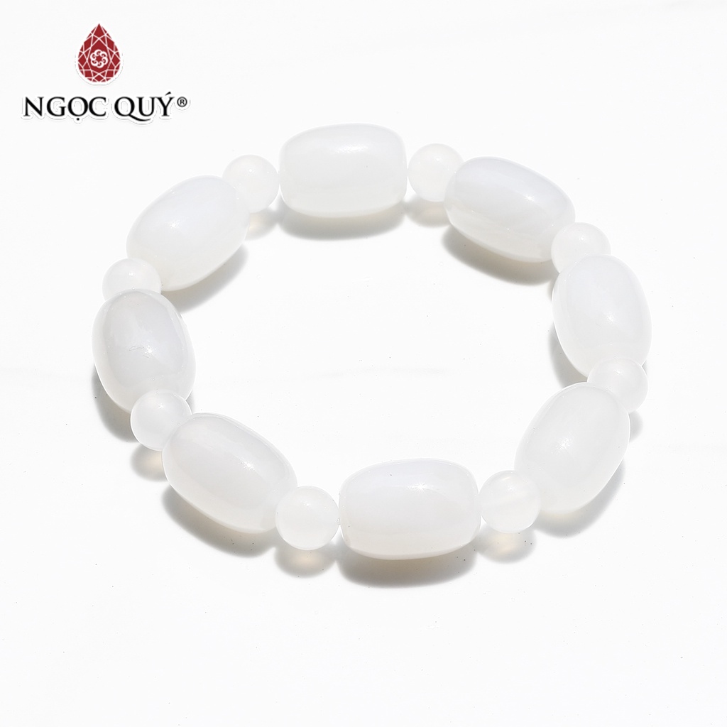 Vòng lu thống mã não trắng - Ngọc Quý