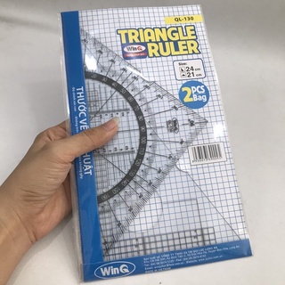 Bộ thước Êke Eke lớn Winq QL-130. - Văn phòng phẩm Thu Thảo