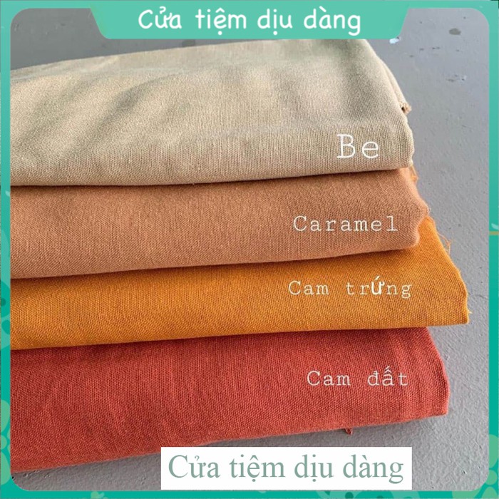 Khăn tay mùi xoa vải linen trơn dùng để tập thêu thủ công 30x30cm - Nhiều màu mới 2020