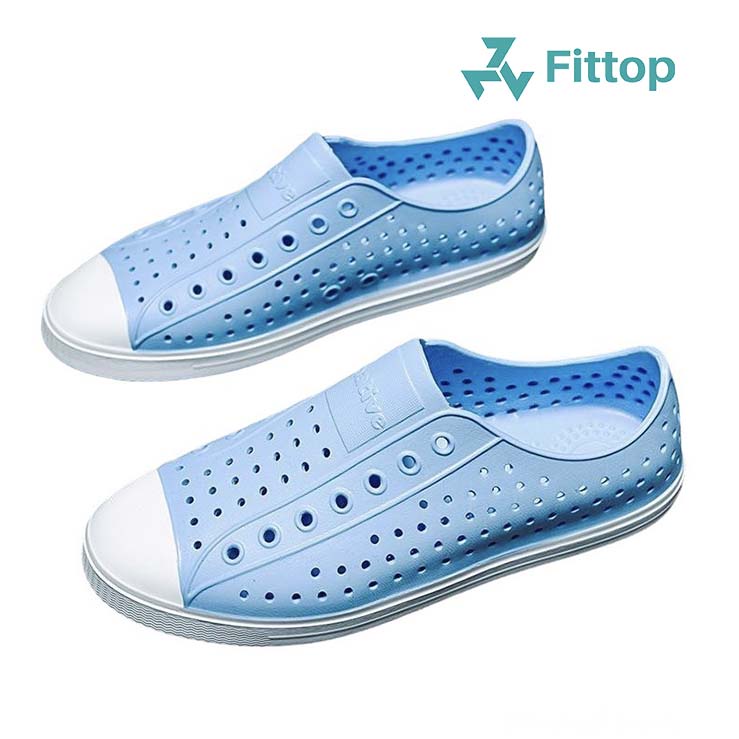 Giày Nhựa Nam Nữ Đi Mưa Đi Biển Giày Lỗ FITTOP NTJ-016