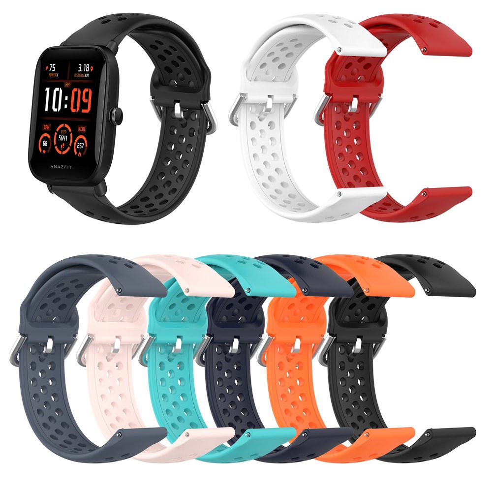 Dây Đeo Silicon 20Mm Cho Đồng Hồ Thông Minh Xiaomi Huami Amazfit Bip U Pro GTS 3 Bip S Lite GTS 2 Mini Gtr 42mm
