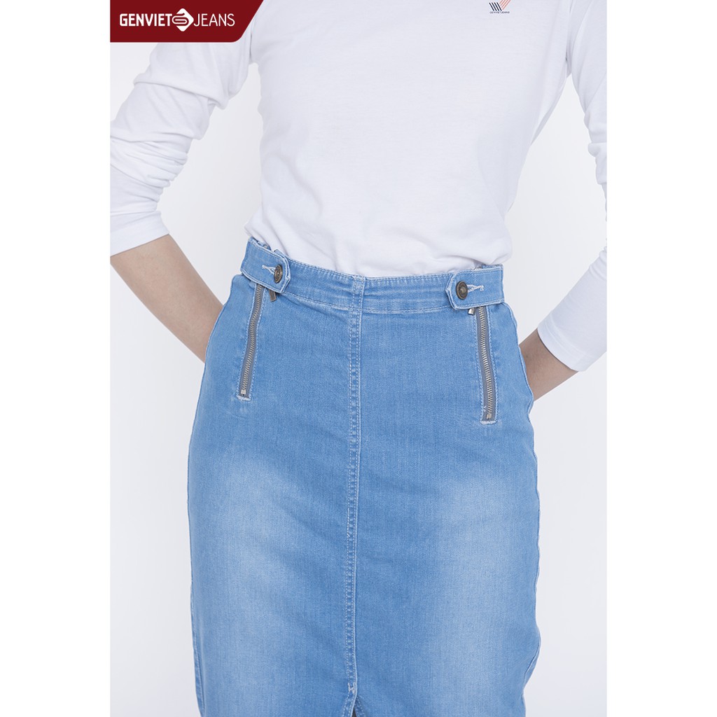 [Mã FASHIONMALLT4 giảm 15% đơn 150k] Zuýp Jeans Nữ TJ321J803 GENVIET | BigBuy360 - bigbuy360.vn