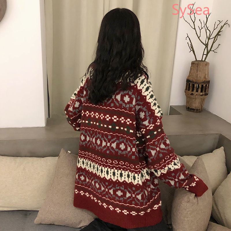 Áo Sweater Dài Tay Xinh Xắn Theo Phong Cách Giáng Sinh Dành Cho Nữ