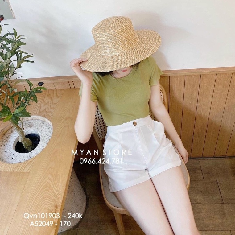 Quần short đũi 1 cúc có chun sau dễ mặc - NhiNhi Shop