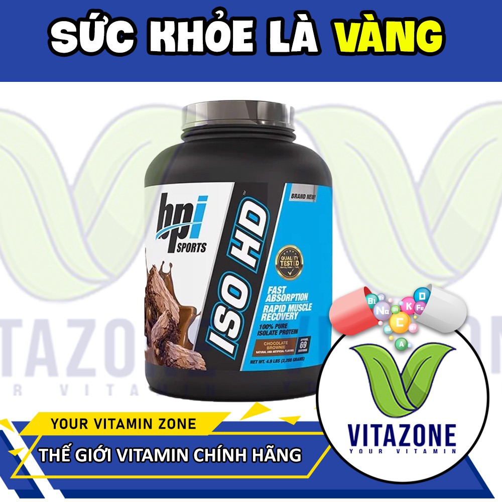 Sữa Tăng Cơ ISO HD Hãng BPI Sport - Hàng Chính Hãng Công Ty Hộp 5lbs ( 2.3kg )