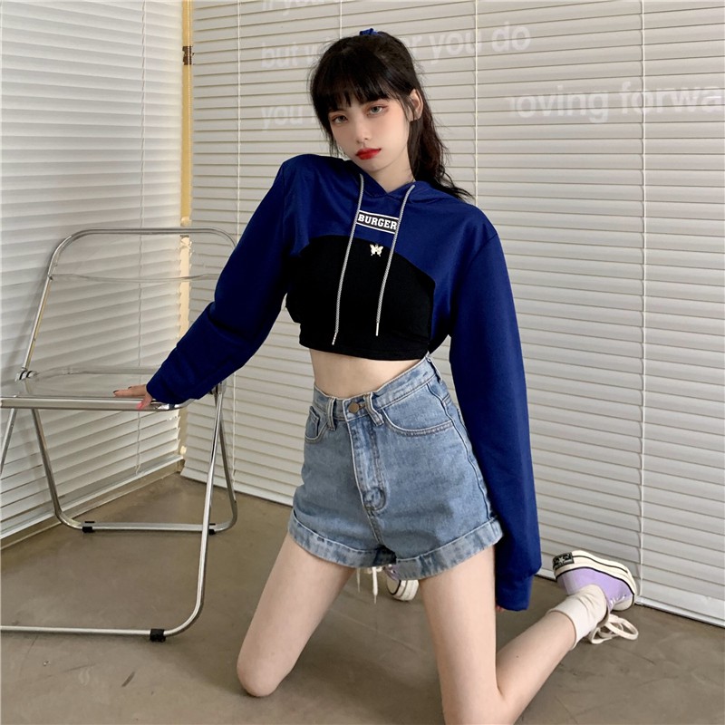 Set áo sát nách croptop ôm body + thun tay dài có nón hiphop cá tính gợi cảm ulzzang nhiều màu