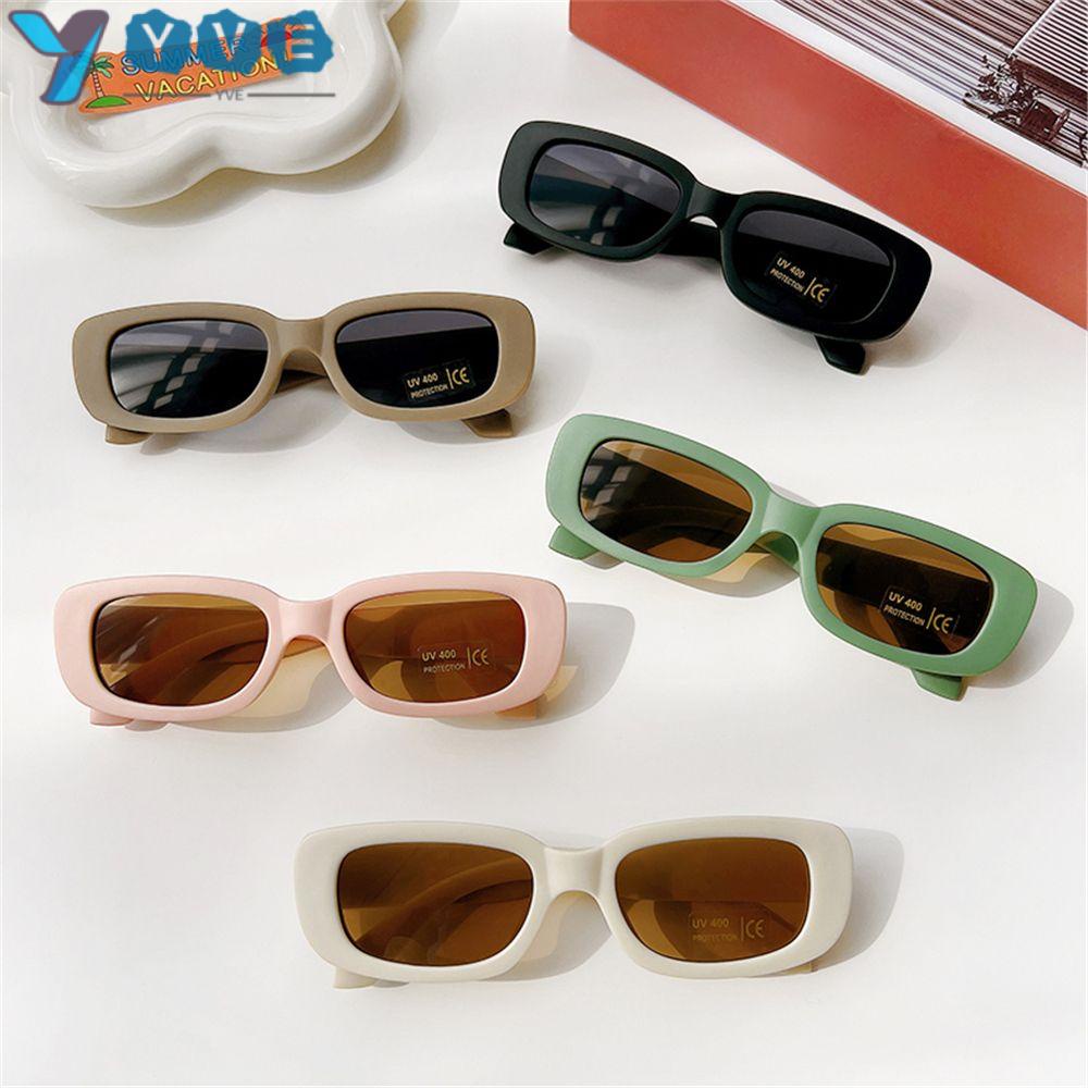 Kính Mát Hình Chữ Nhật Chống Tia UV 400 Phong Cách Retro Cho Bé