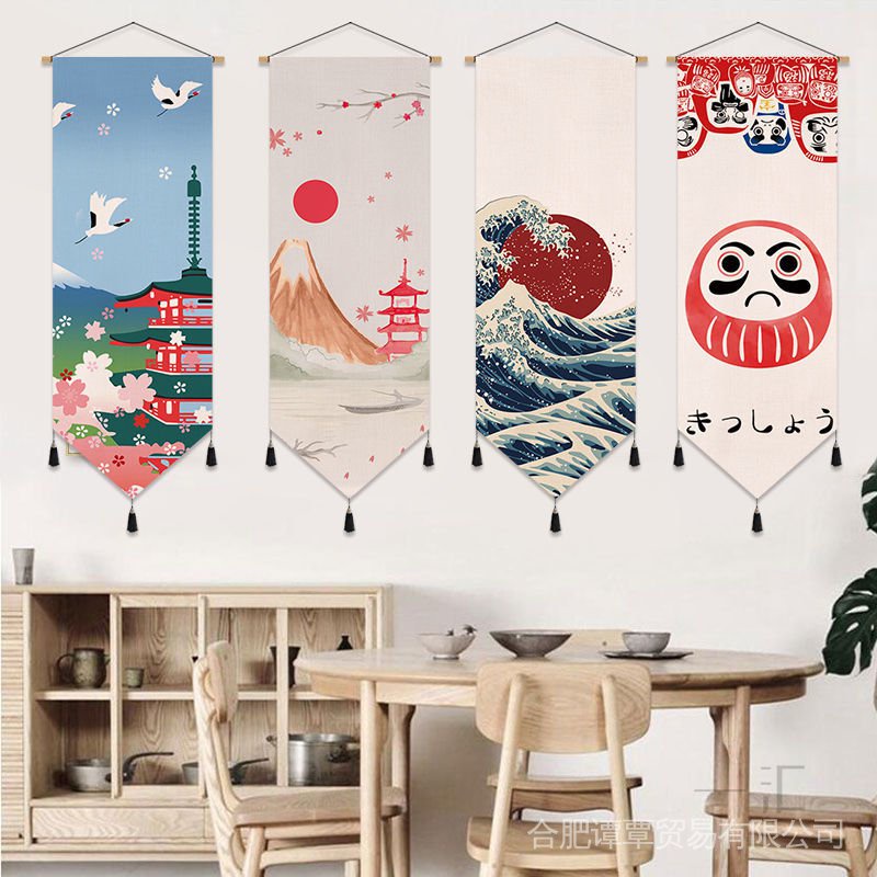 Thảm Treo Tường Chất Liệu Cotton Lanh Trang Trí Phòng Khách Z0LT Phong Cách Nhật Bản