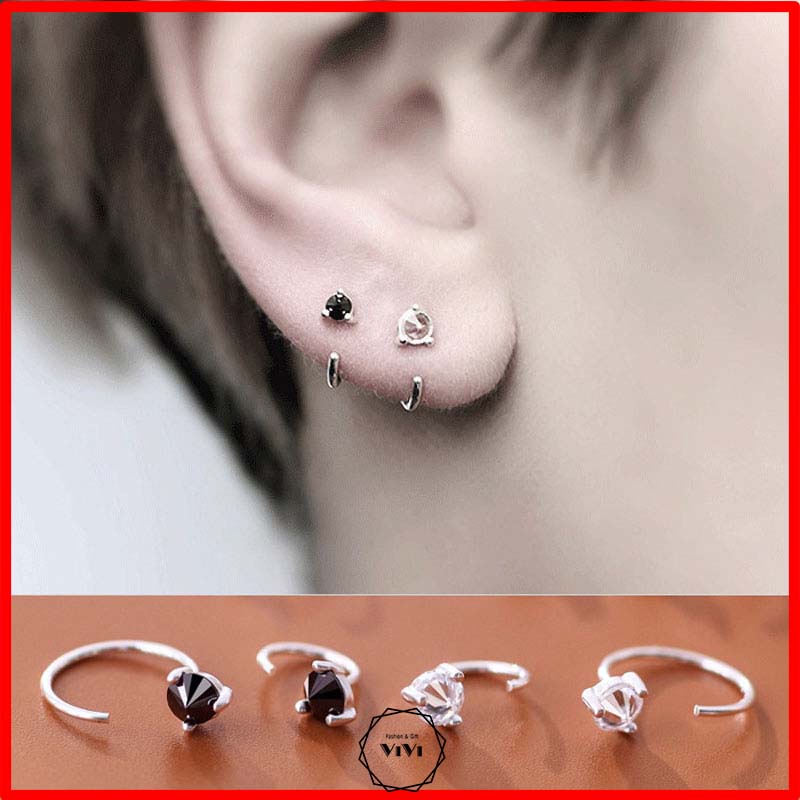 Bông tai nam nữ kiểu móc câu Hook – khuyên tai ViVi_Gift