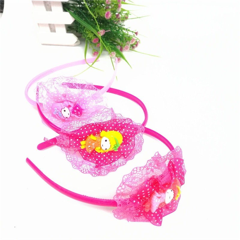 Cài tóc ren hoa hình ngộ nghĩnh cho bé