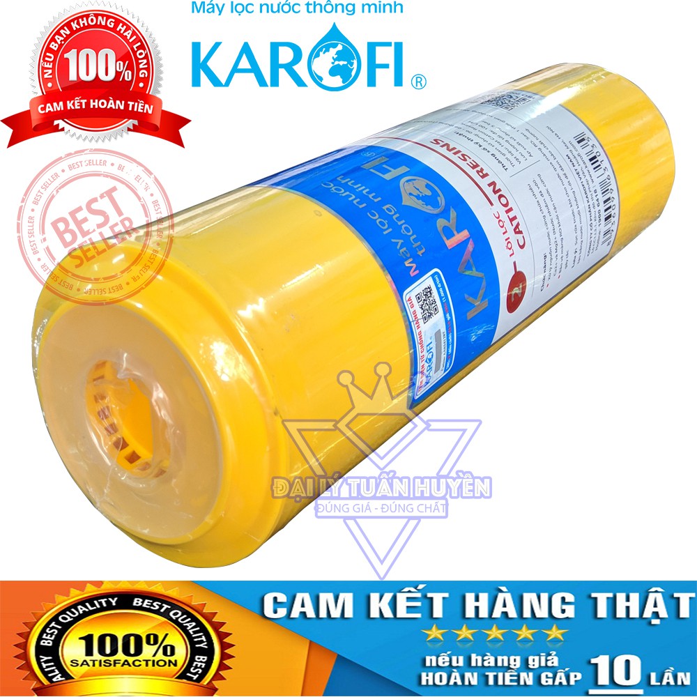 Lõi ION EXCHANGE (Cation Resins) Karofi chính hãng xử lý nước cứng , nước nhiễm đá vôi