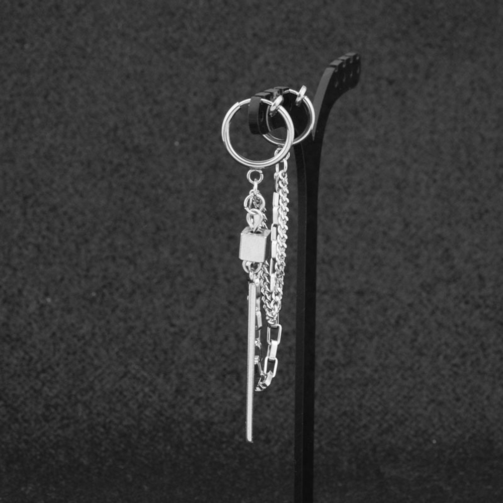 1 Khuyên Tai Dây Móc Cá Tính Bằng Thép Không Gỉ