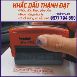 Khắc dấu tên cỡ dài 70mm
