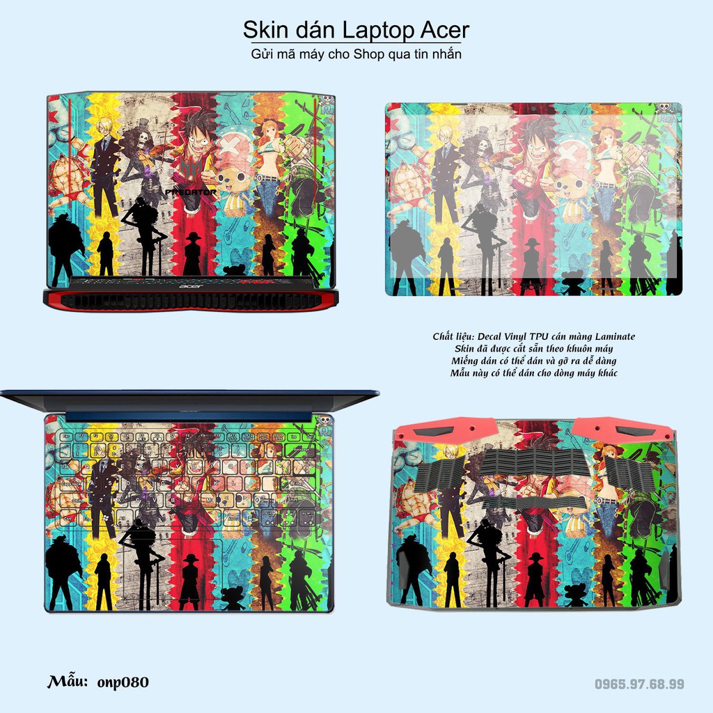 Skin dán Laptop Acer in hình One Piece _nhiều mẫu 6 (inbox mã máy cho Shop)